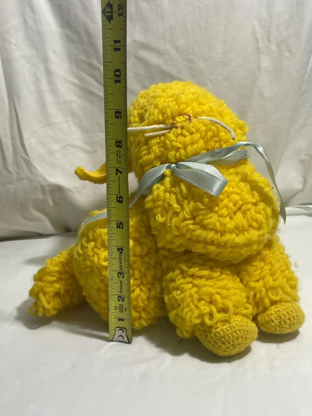 Handmade Crochet Yellow Cat Plush Stuffed Animal 11